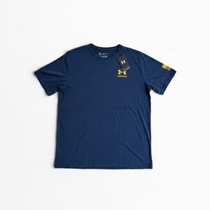 Under Armour Mens Freedom Flag T-Shirt Navy Blue Yellow XXL 1370810 NEW